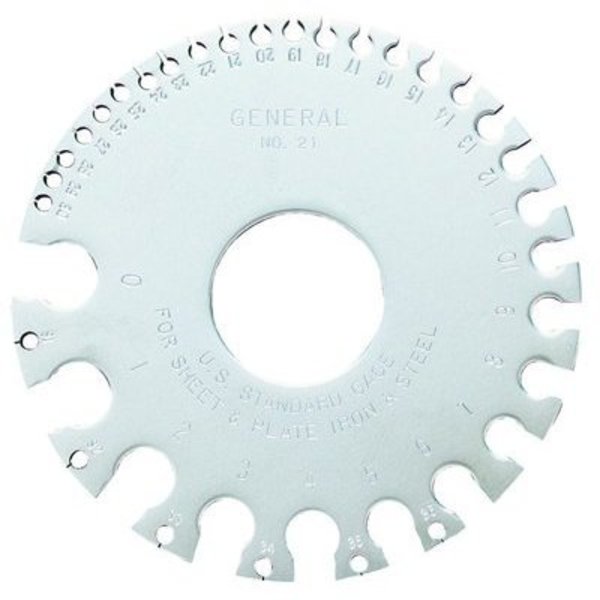 General Tools U.S. Standard Sht Mtl Gage (Round) GN21